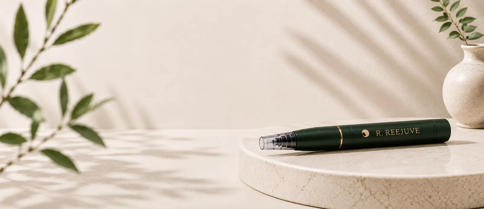 Reejuve premium peptide injection pen on marble